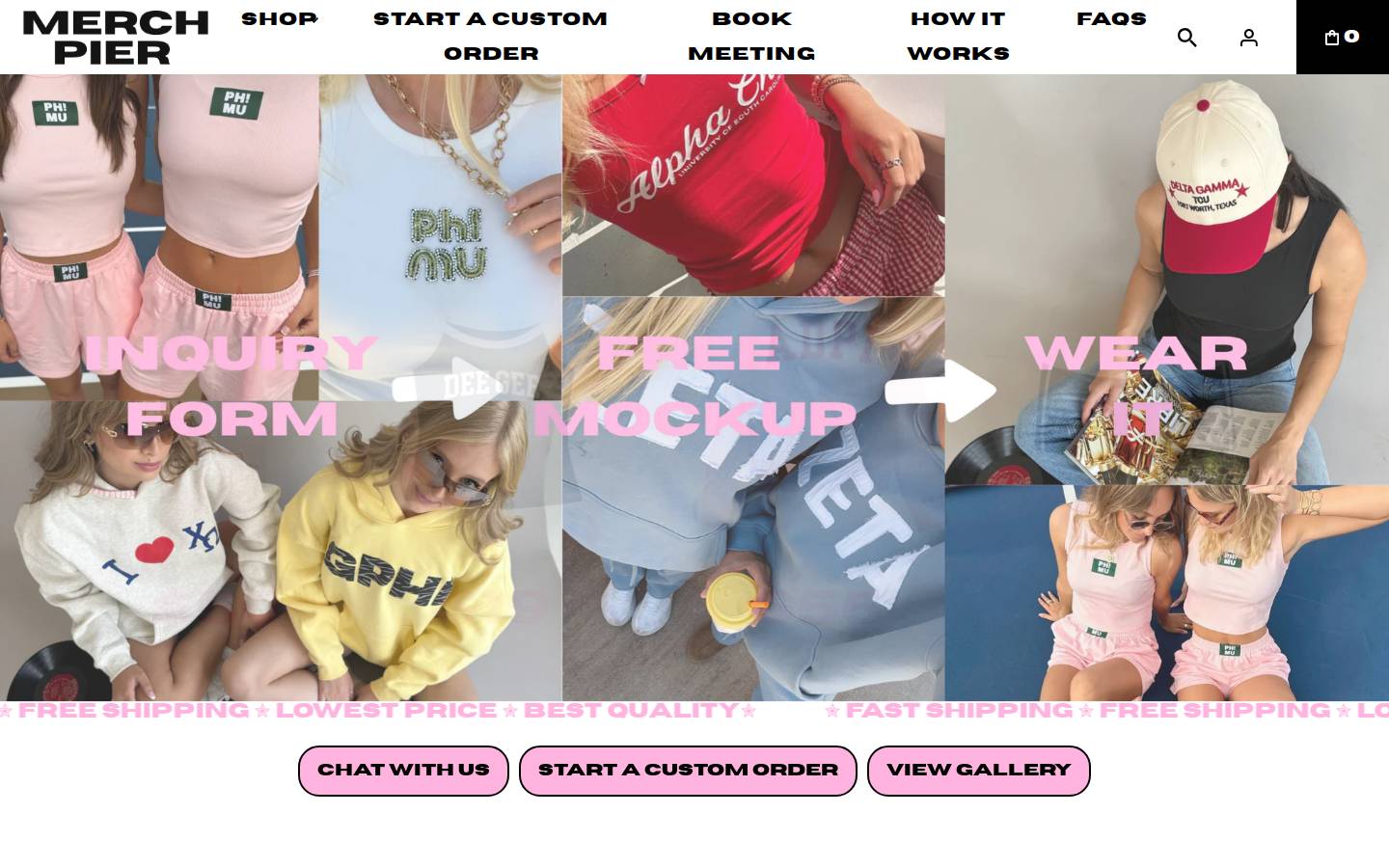 merchpier.com homepage screenshot