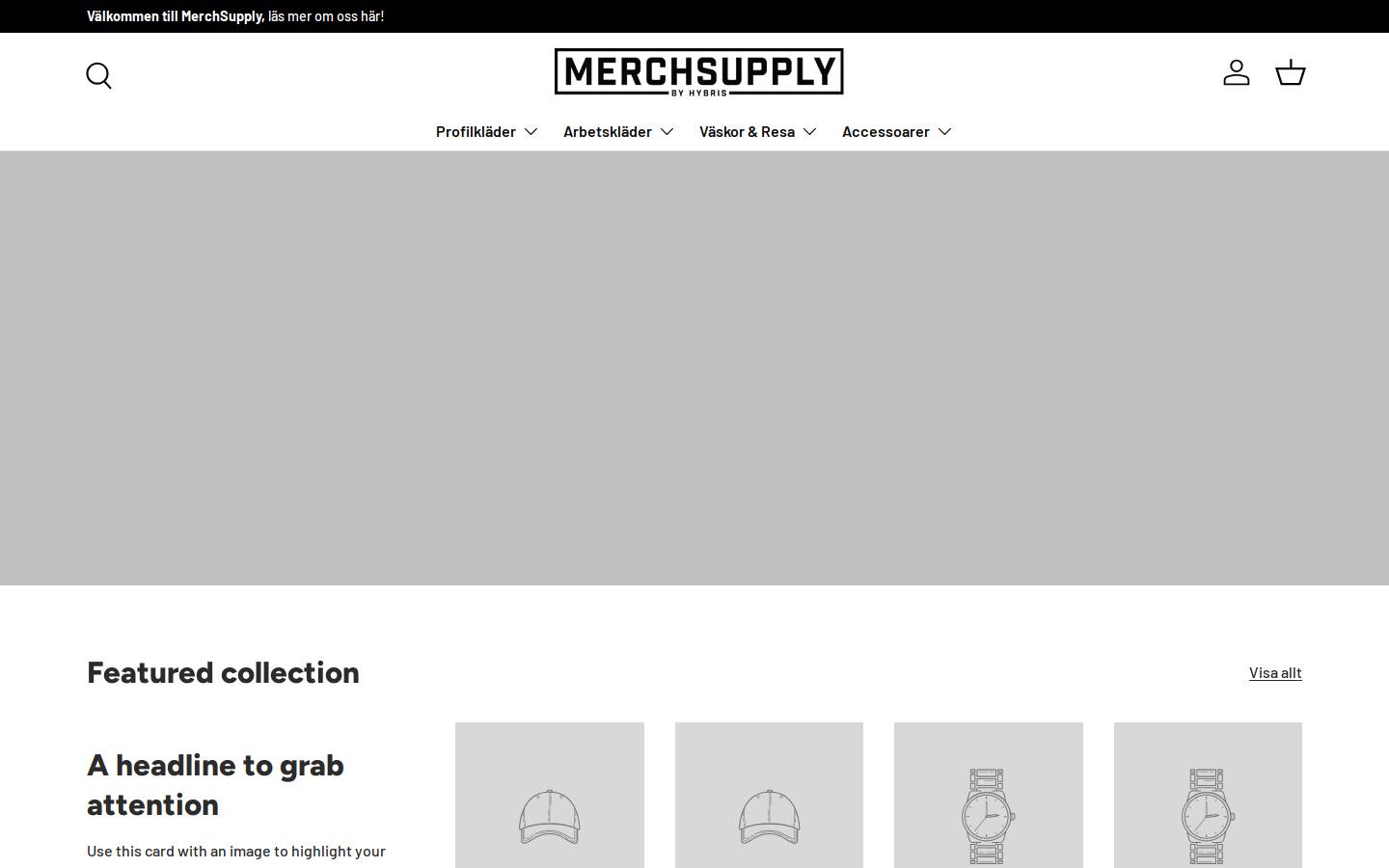 merchsupply.se homepage screenshot