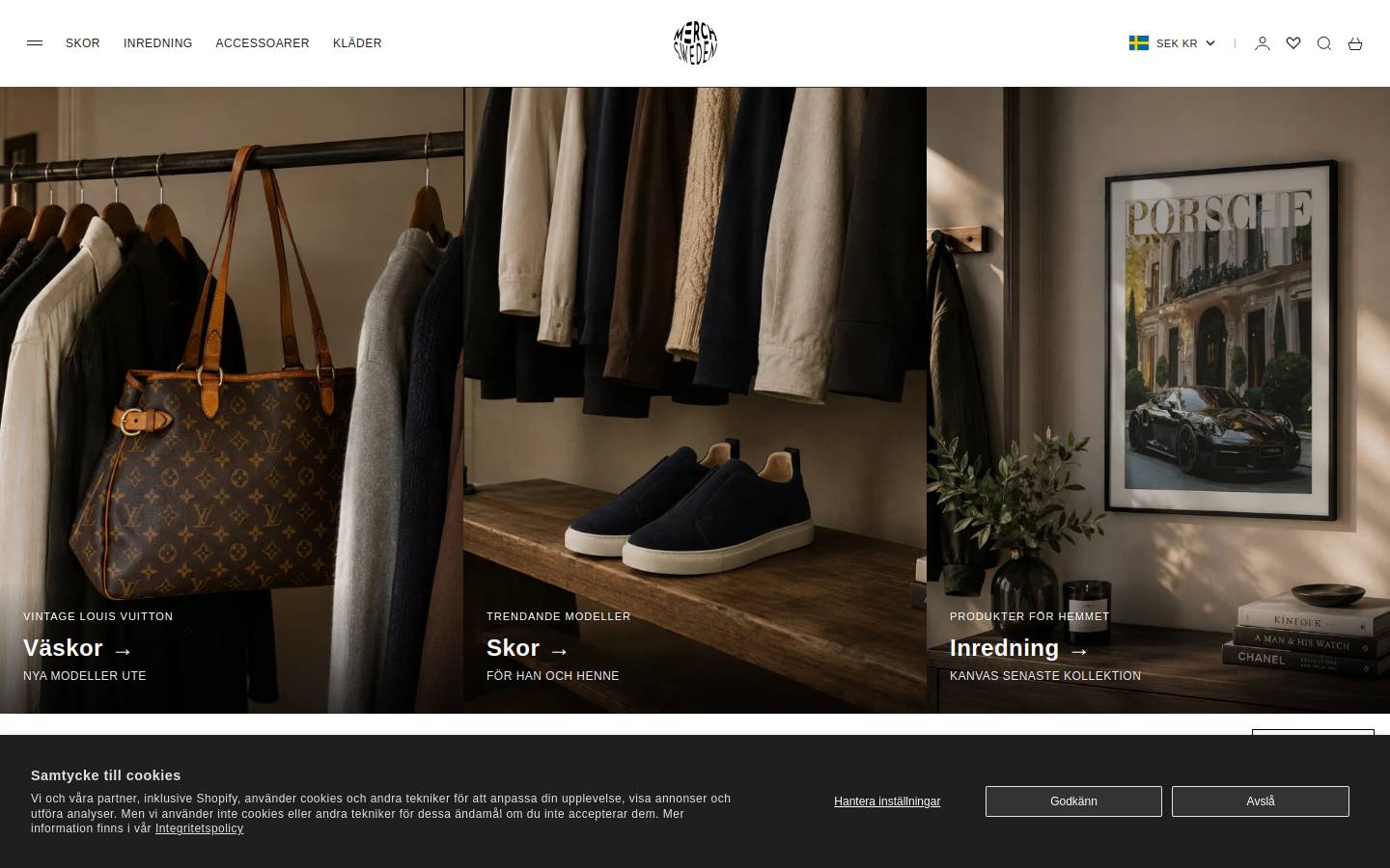 merchsweden.se homepage screenshot