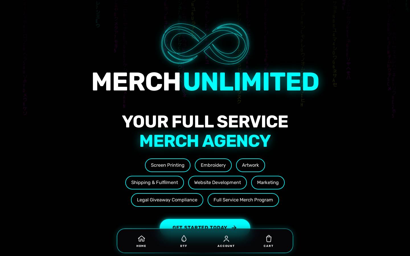 merchunlimited.com homepage screenshot