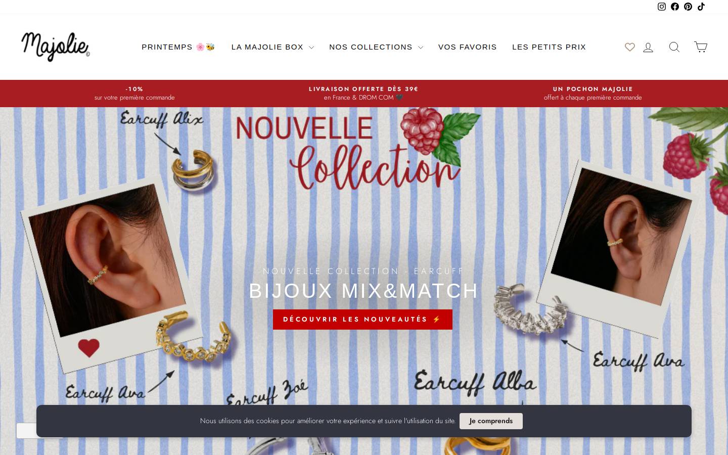 Majolie homepage screenshot