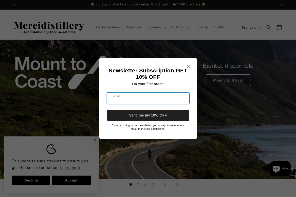 Mercidistillery homepage screenshot