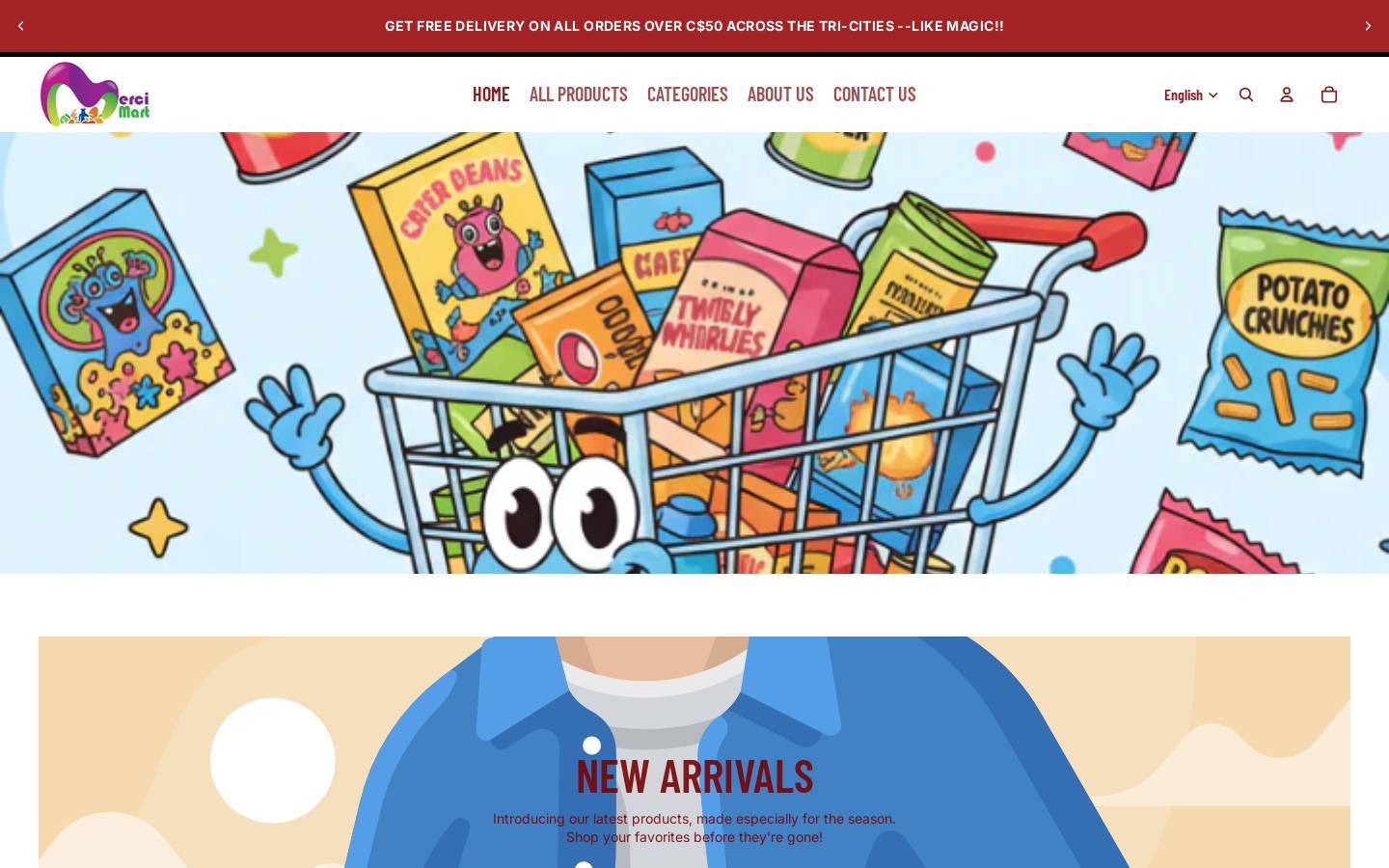 mercimart.com homepage screenshot