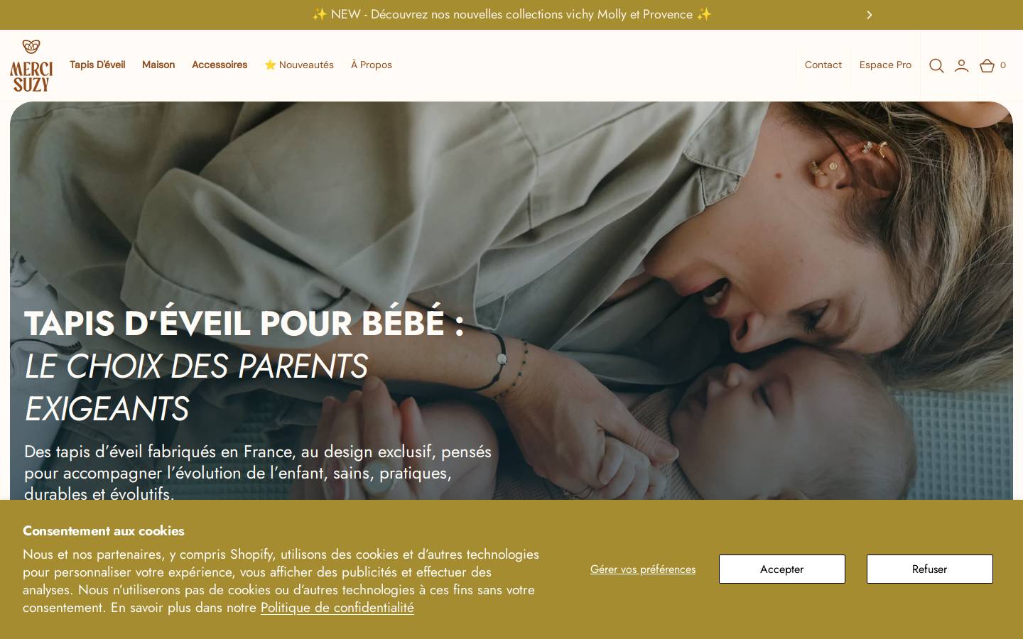 mercisuzy.com homepage screenshot