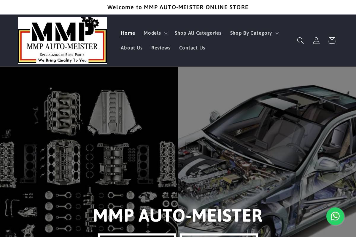 mercmasterparts.co.za homepage screenshot