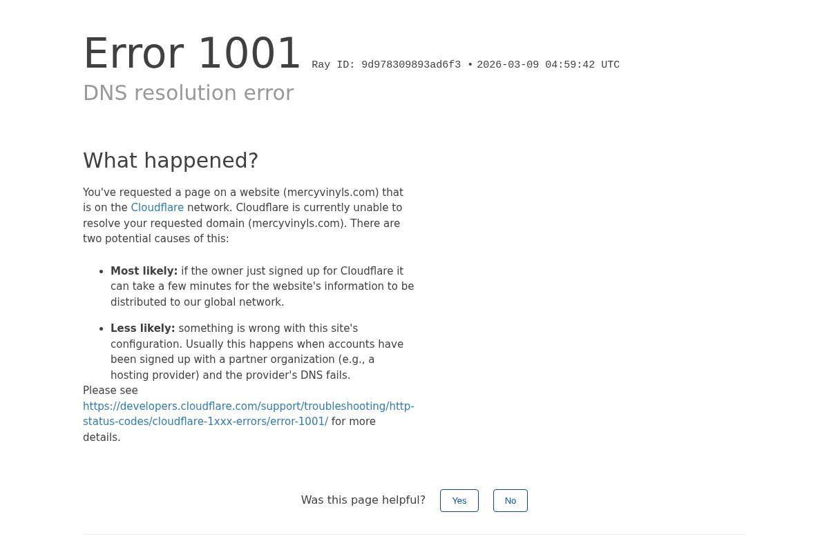 mercyvinyls.com homepage screenshot