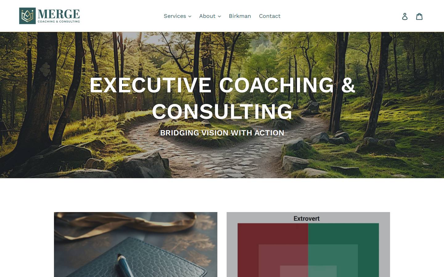 mergecoaching.com homepage screenshot
