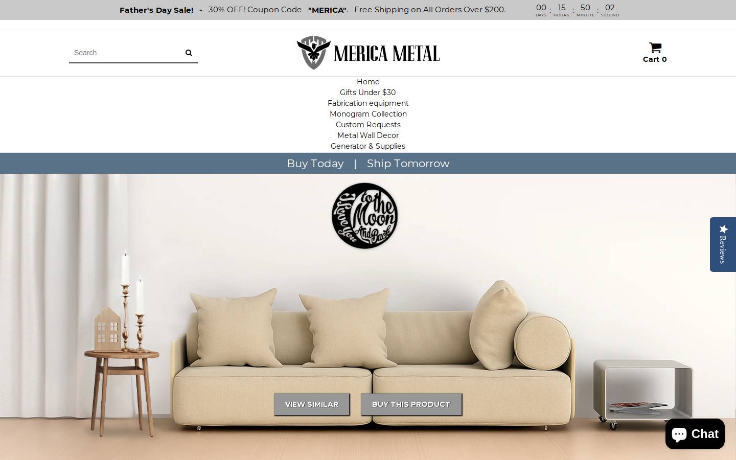 mericametal.com homepage screenshot