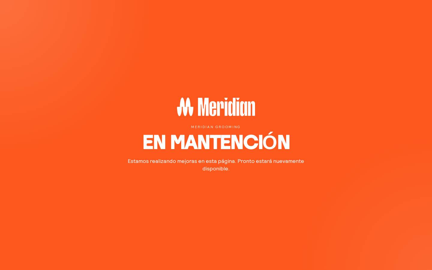 Meridian Grooming homepage screenshot