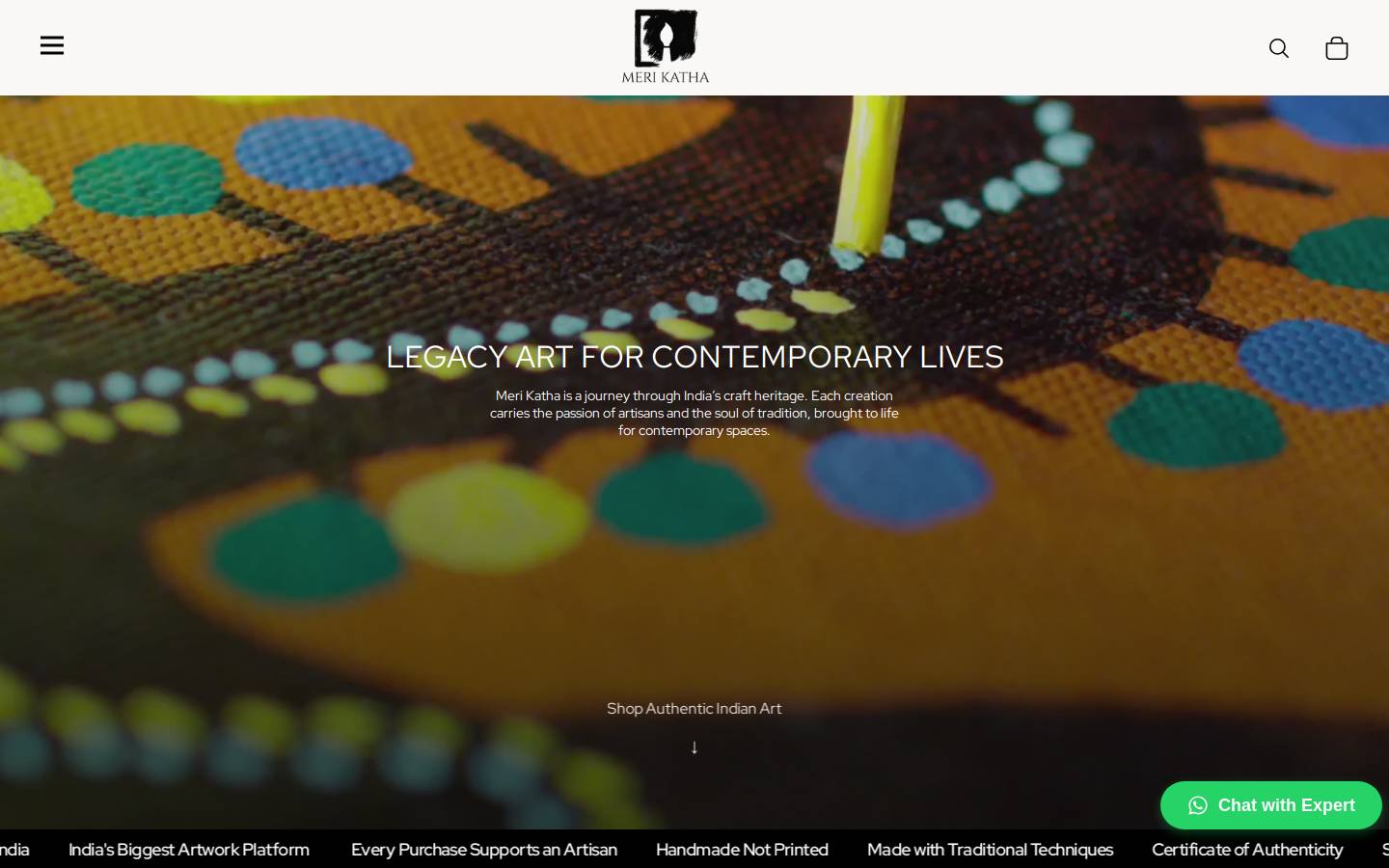 merikatha.com homepage screenshot