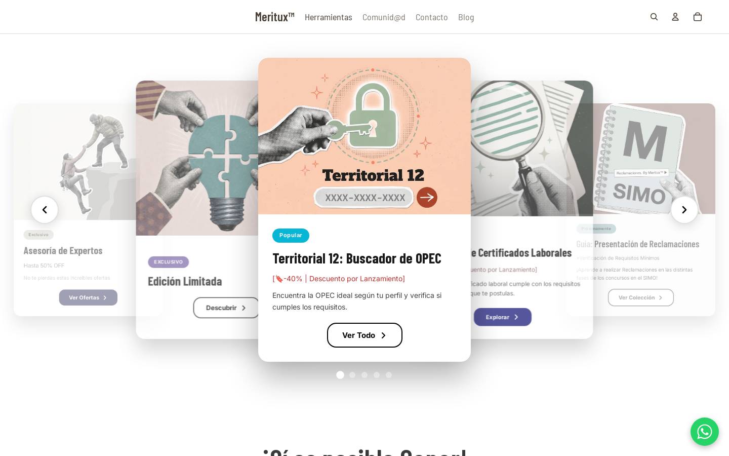 meritux.com homepage screenshot