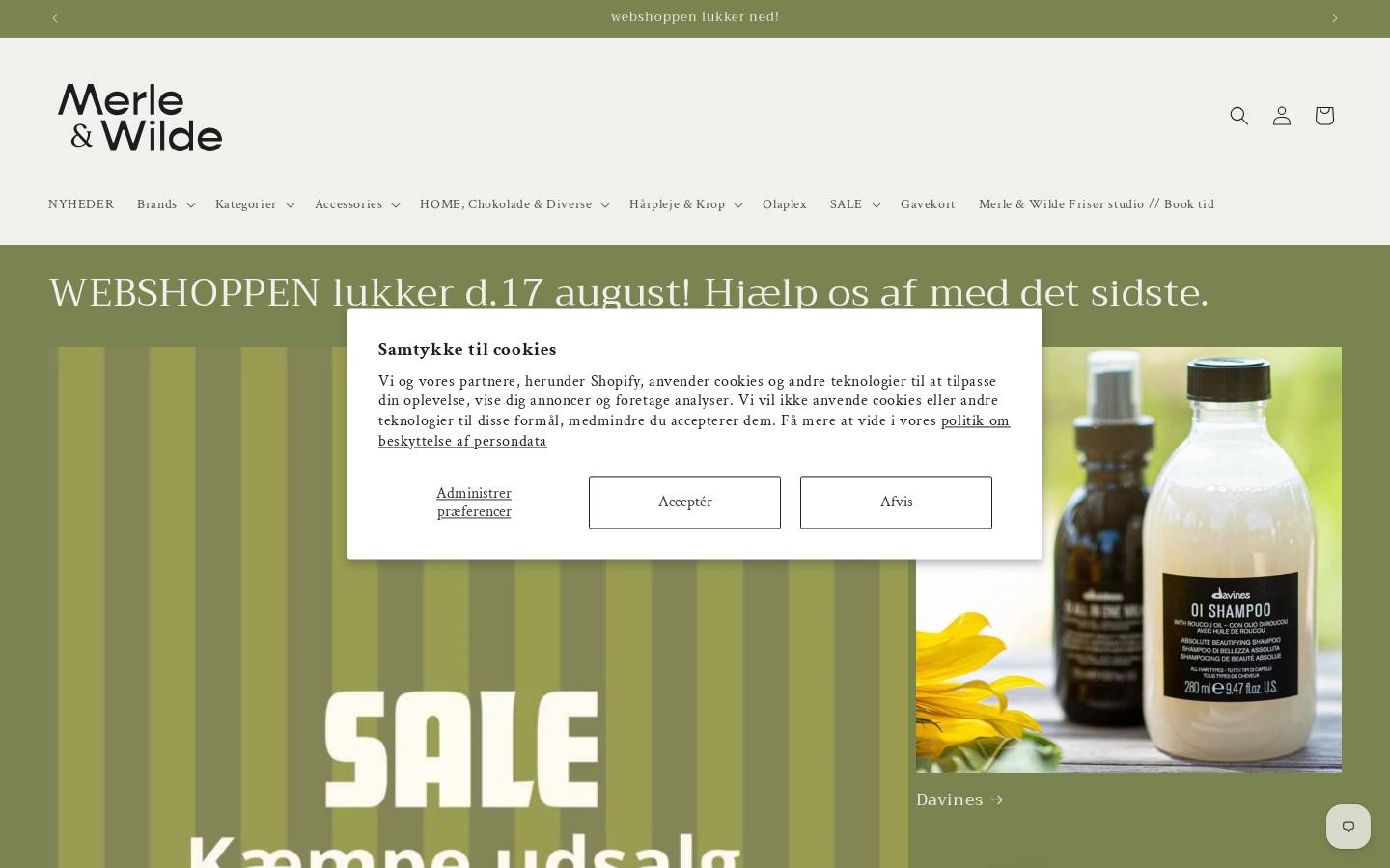 Merlewilde homepage screenshot