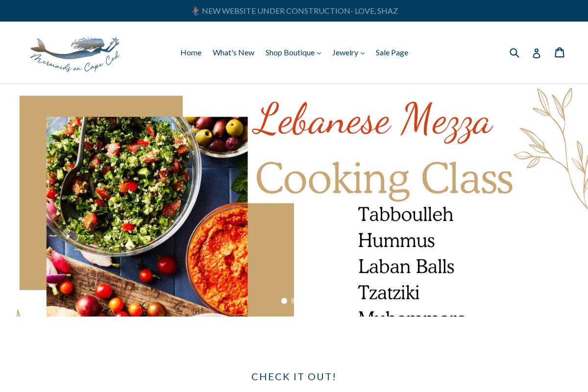 mermaidsoncapecod.com homepage screenshot