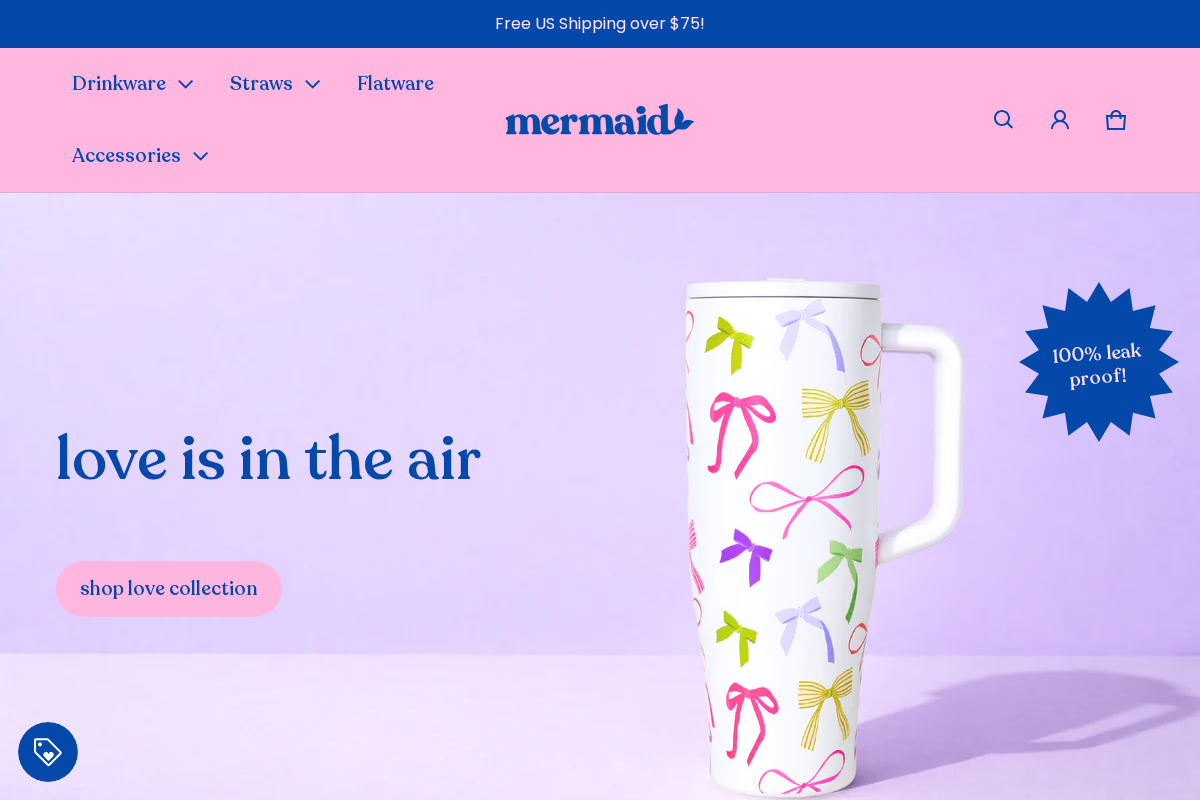 Mermaidstraw homepage screenshot
