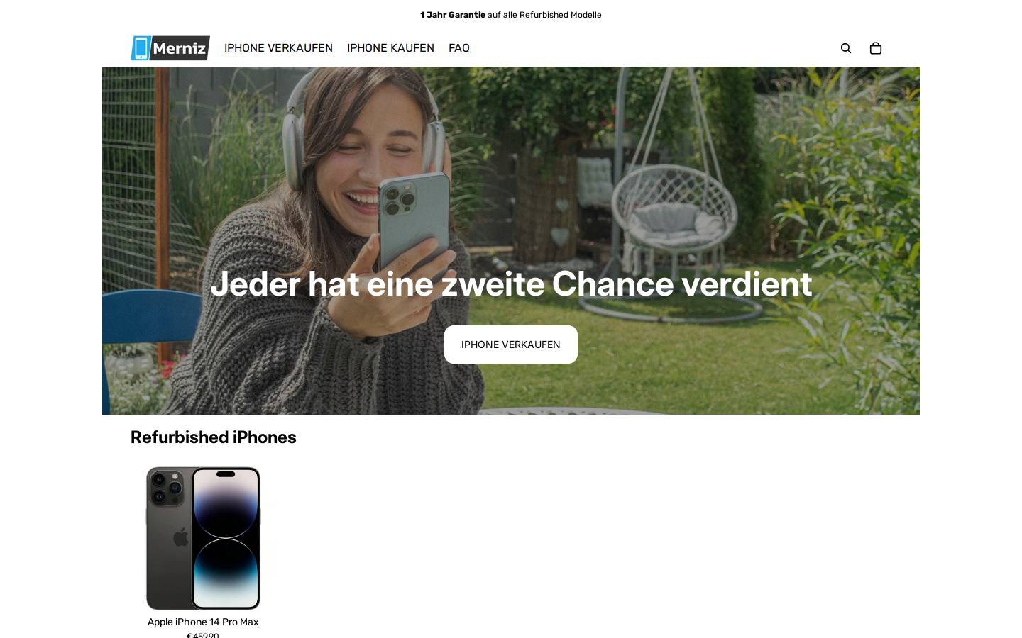 merniz.com homepage screenshot