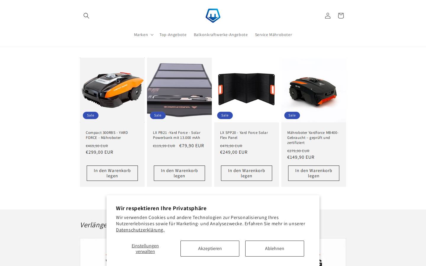 Merotec GmbH homepage screenshot