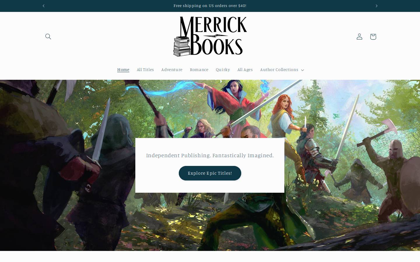 merrickbookshop.com homepage screenshot