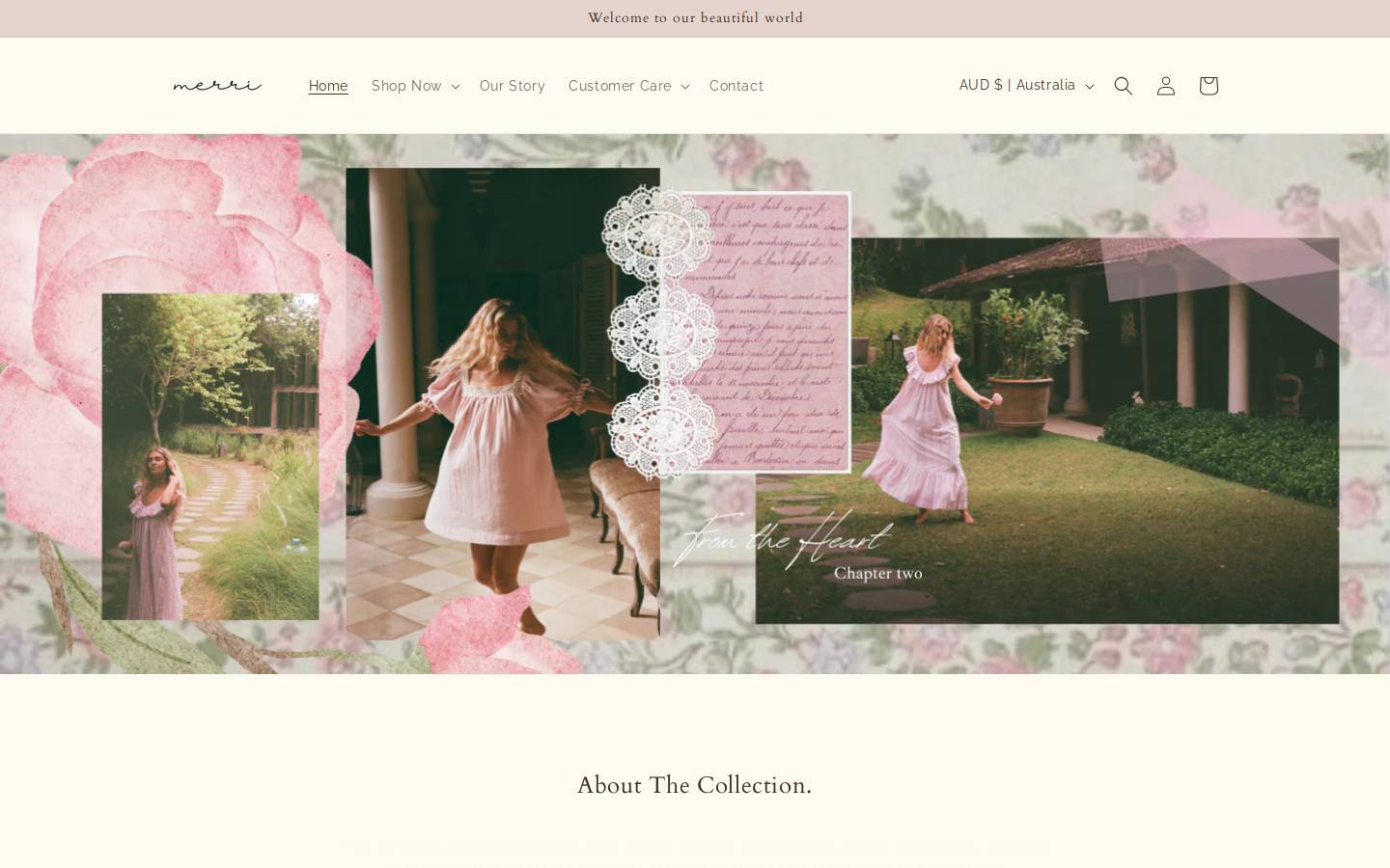 merrithelabel.com homepage screenshot