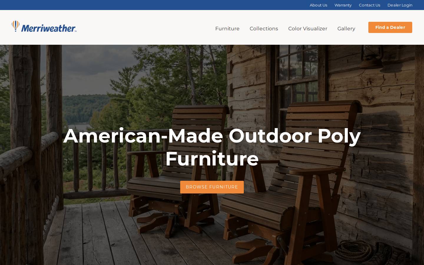 merriweatheroutdoor.com homepage screenshot