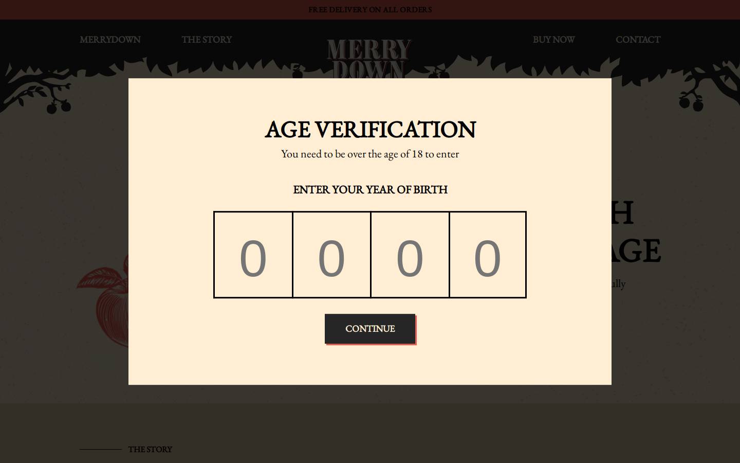 merrydown.co.uk homepage screenshot