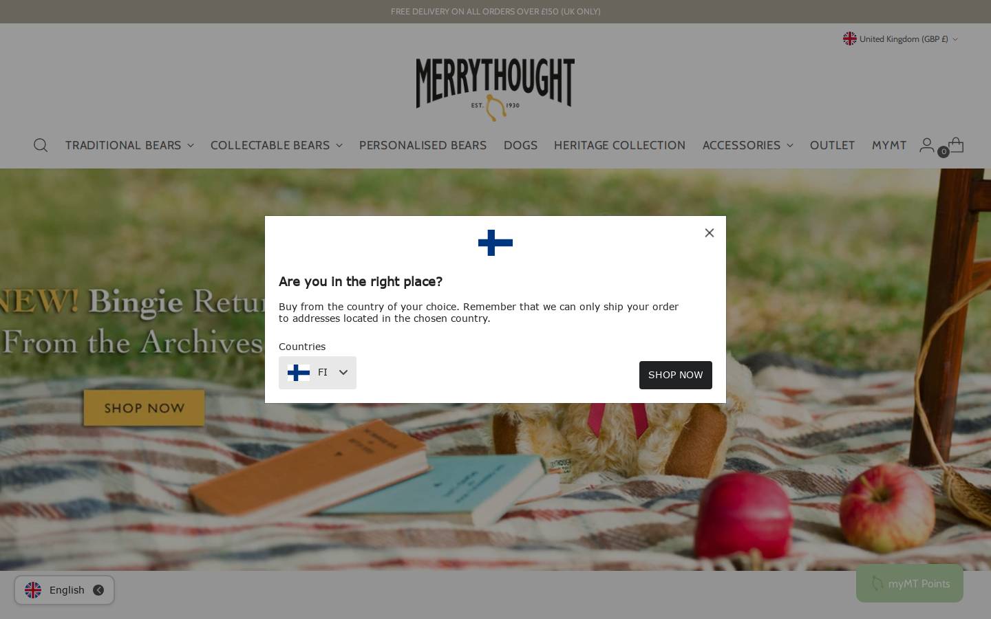 Merrythought homepage screenshot