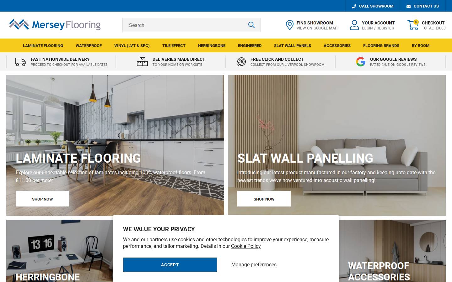 Merseyflooring homepage screenshot