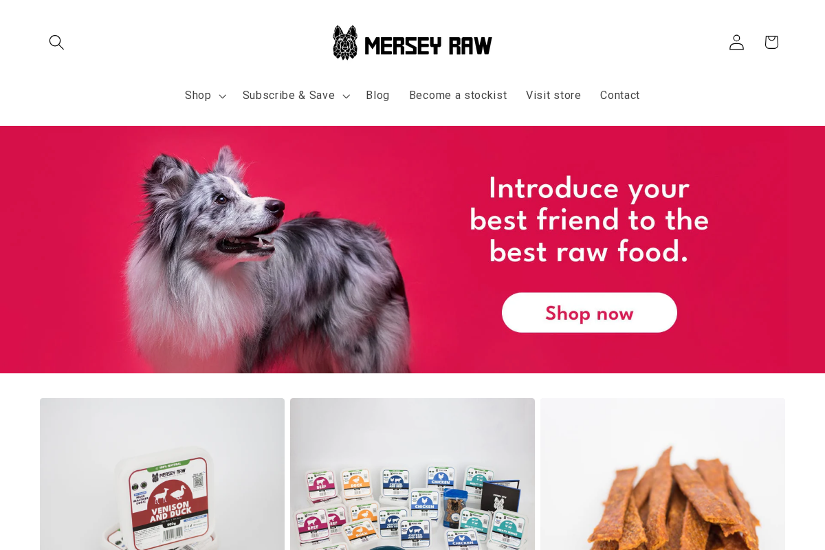 Mersey Raw homepage screenshot