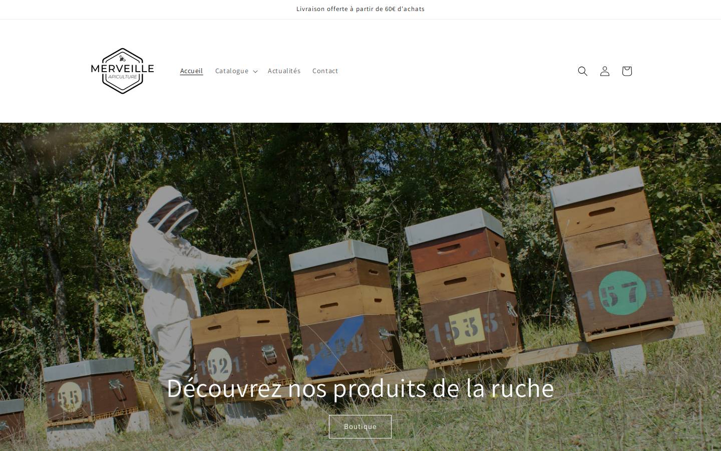 merveille-apiculture.fr homepage screenshot