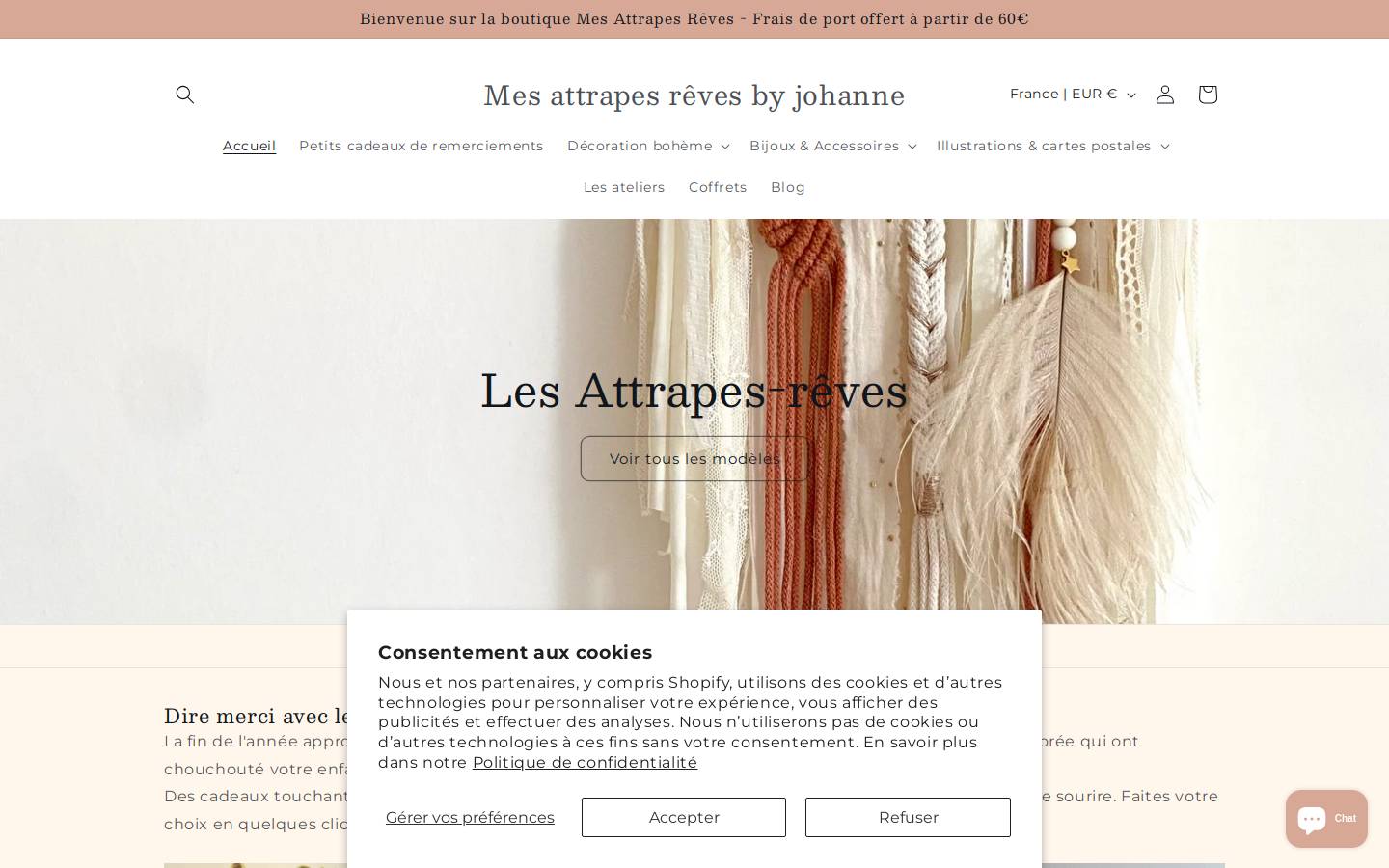mes-attrapes-reves.fr homepage screenshot