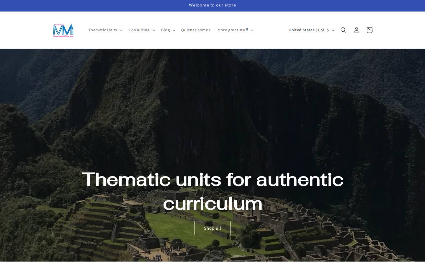 mesamima.com homepage screenshot