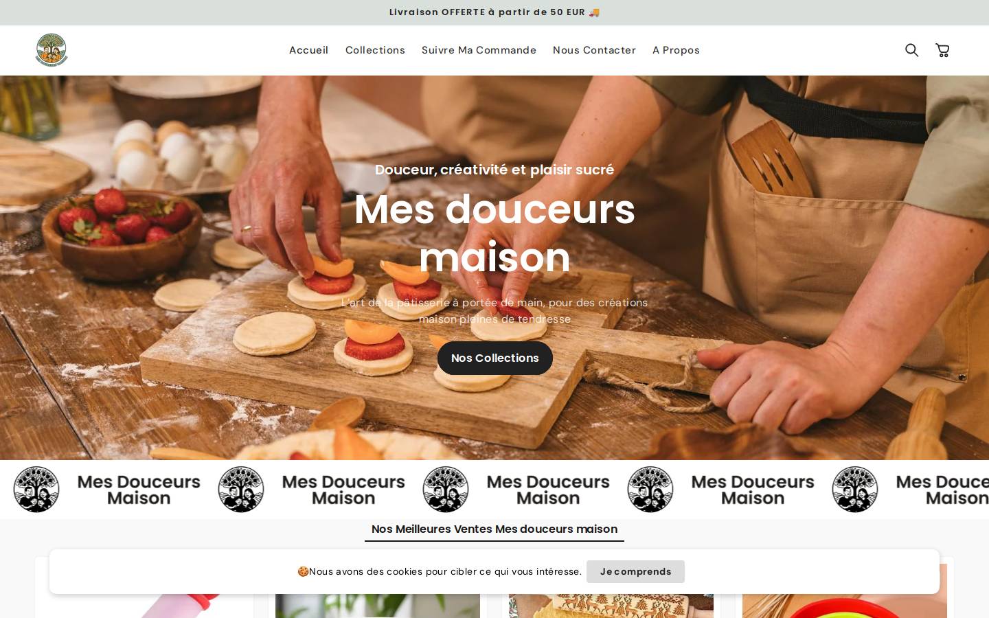 mesdouceursmaison.com homepage screenshot
