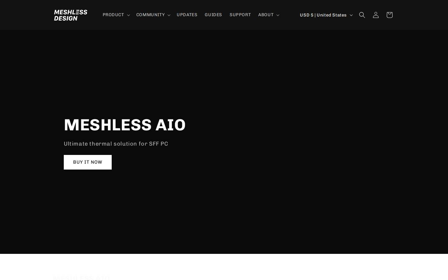 meshless.design homepage screenshot