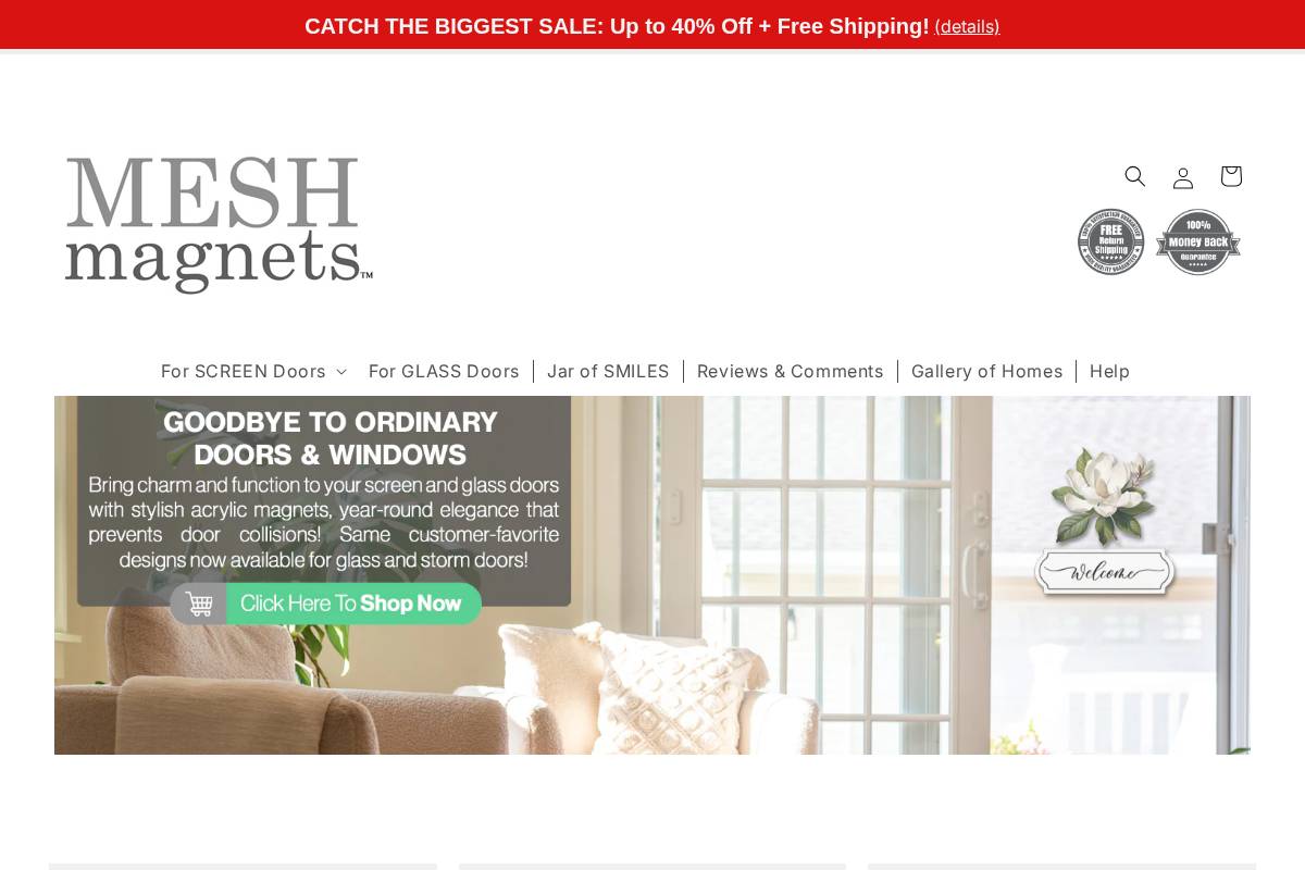 meshmagnets.com homepage screenshot