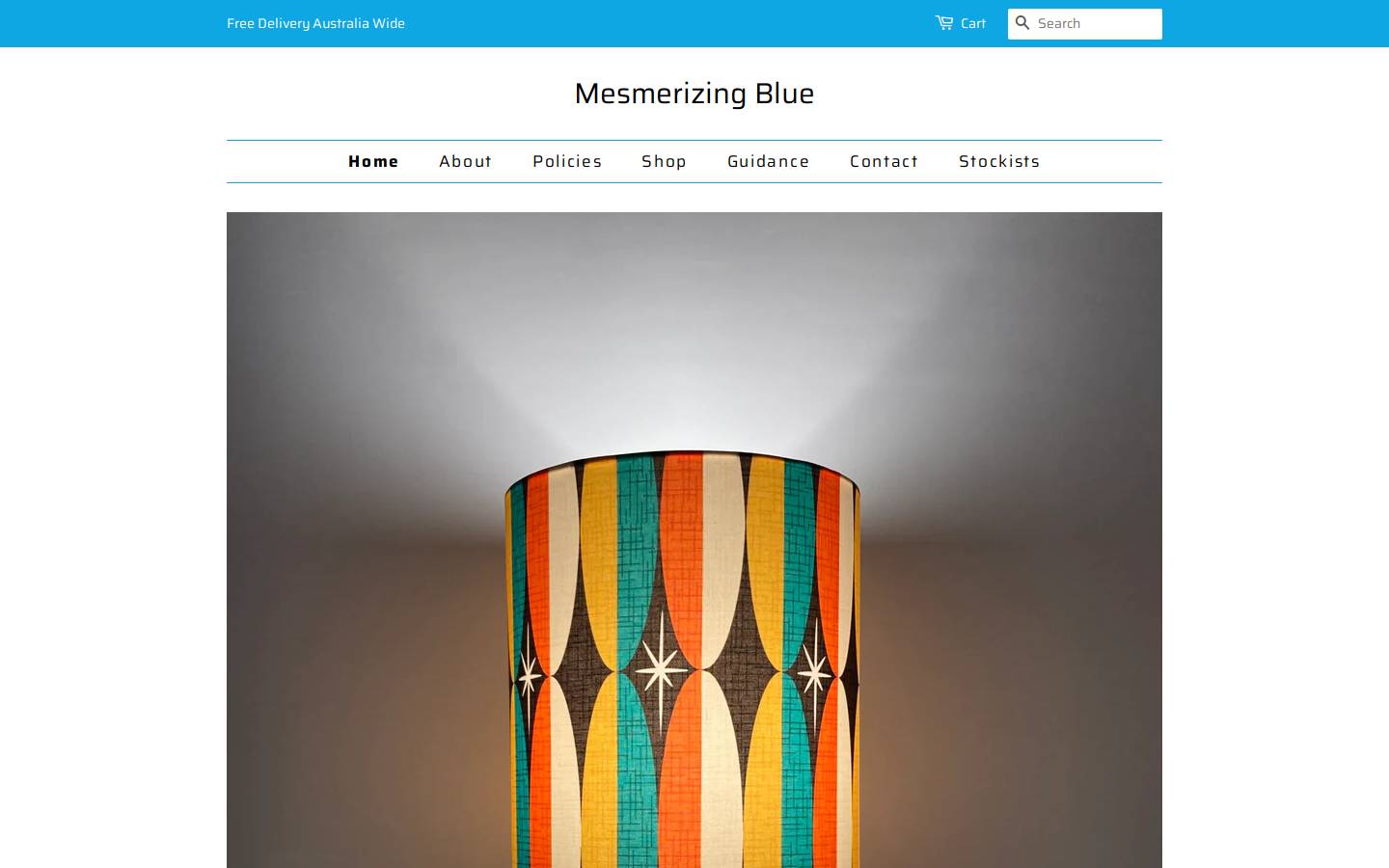 mesmerizingblue.com.au homepage screenshot