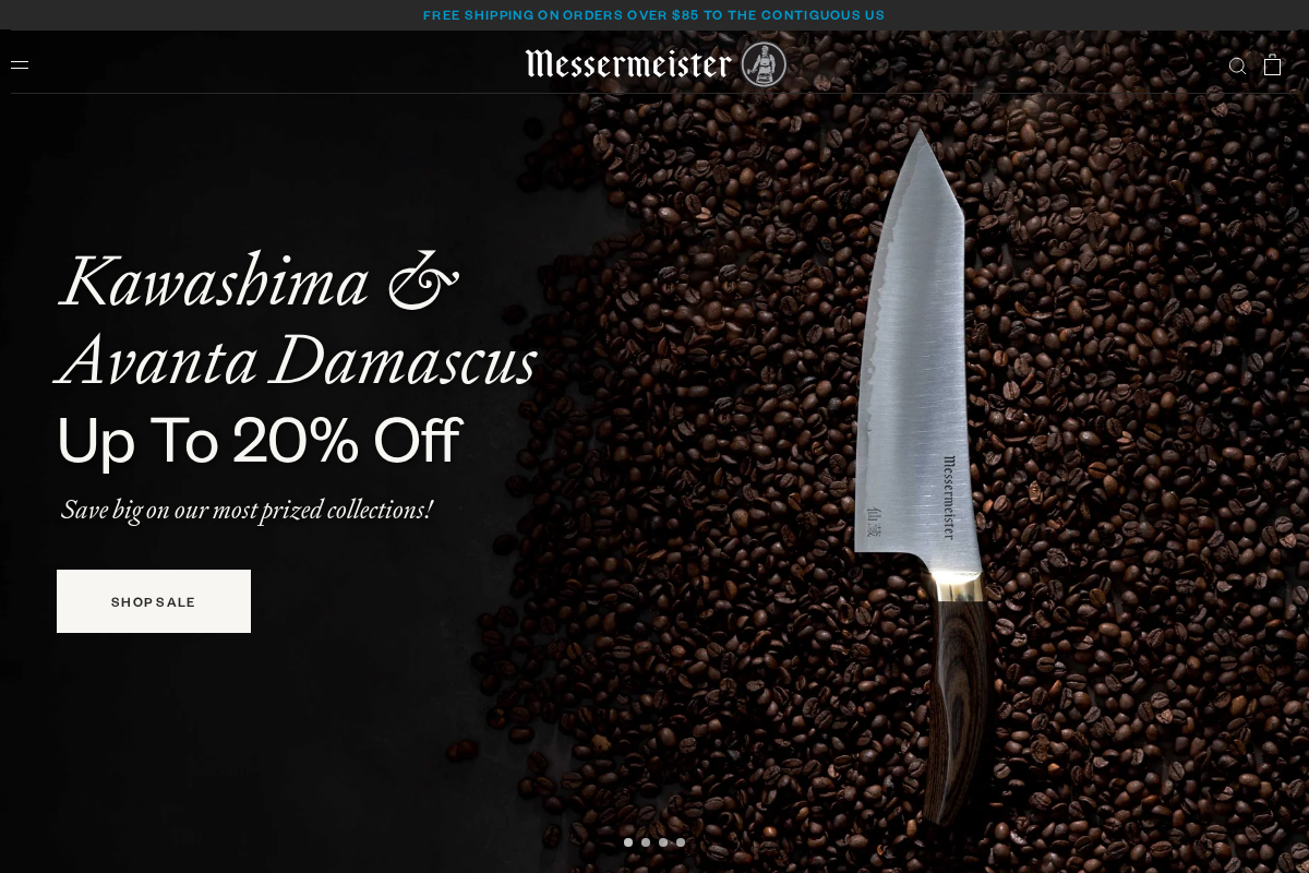 Messermeister homepage screenshot