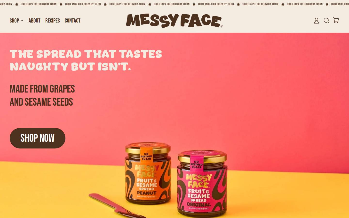 messy-face.com homepage screenshot