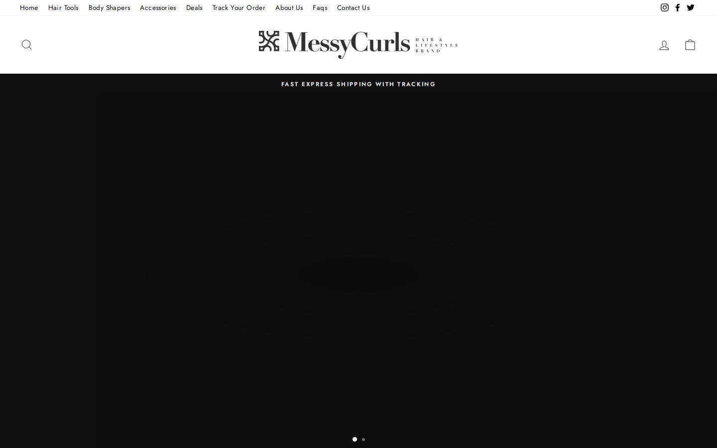 messycurls.com homepage screenshot