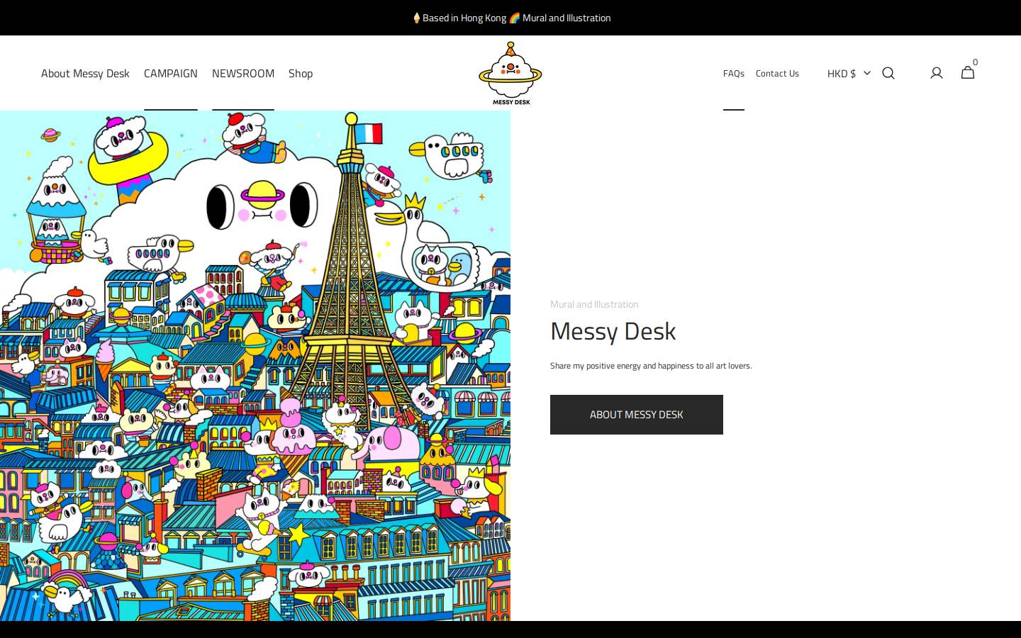 messydesk.com homepage screenshot