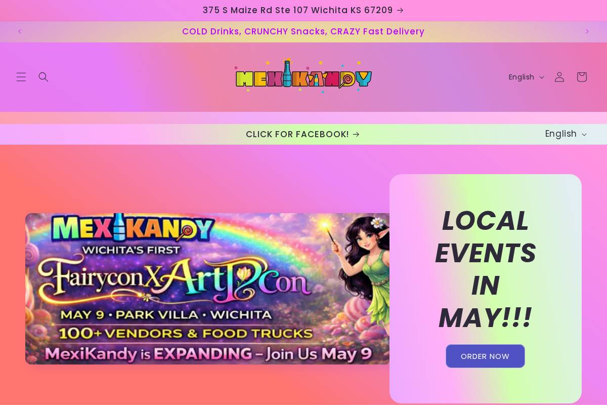 messykandy.com homepage screenshot