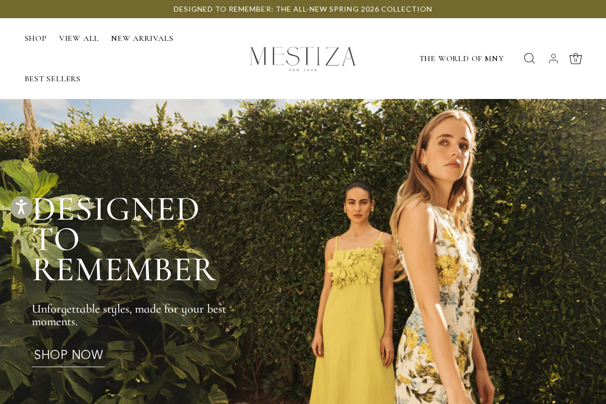 MESTIZA NEW YORK homepage screenshot