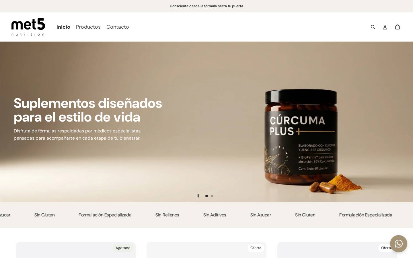 met5nutrition.com homepage screenshot