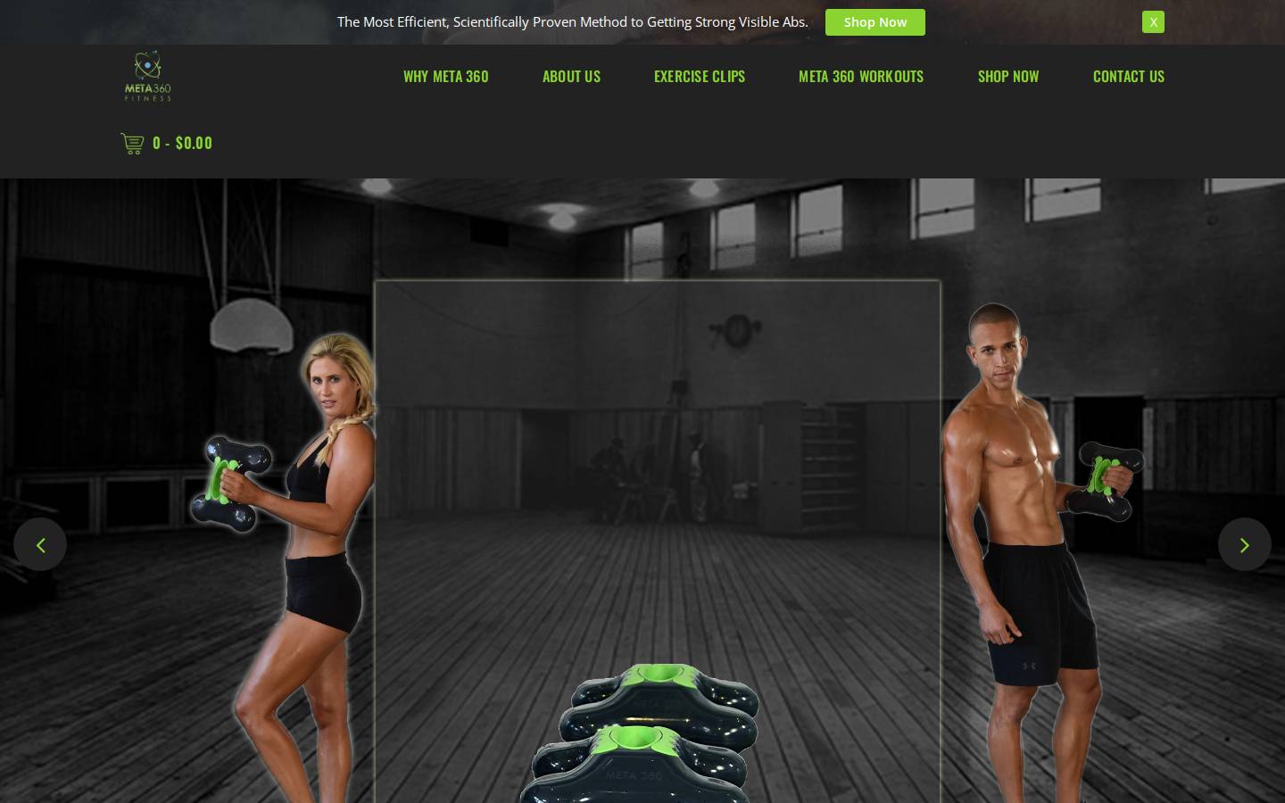meta360fitness.com homepage screenshot