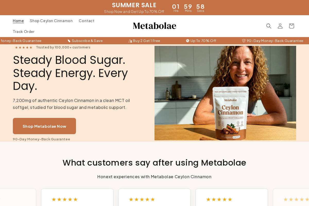 metabolae.com homepage screenshot