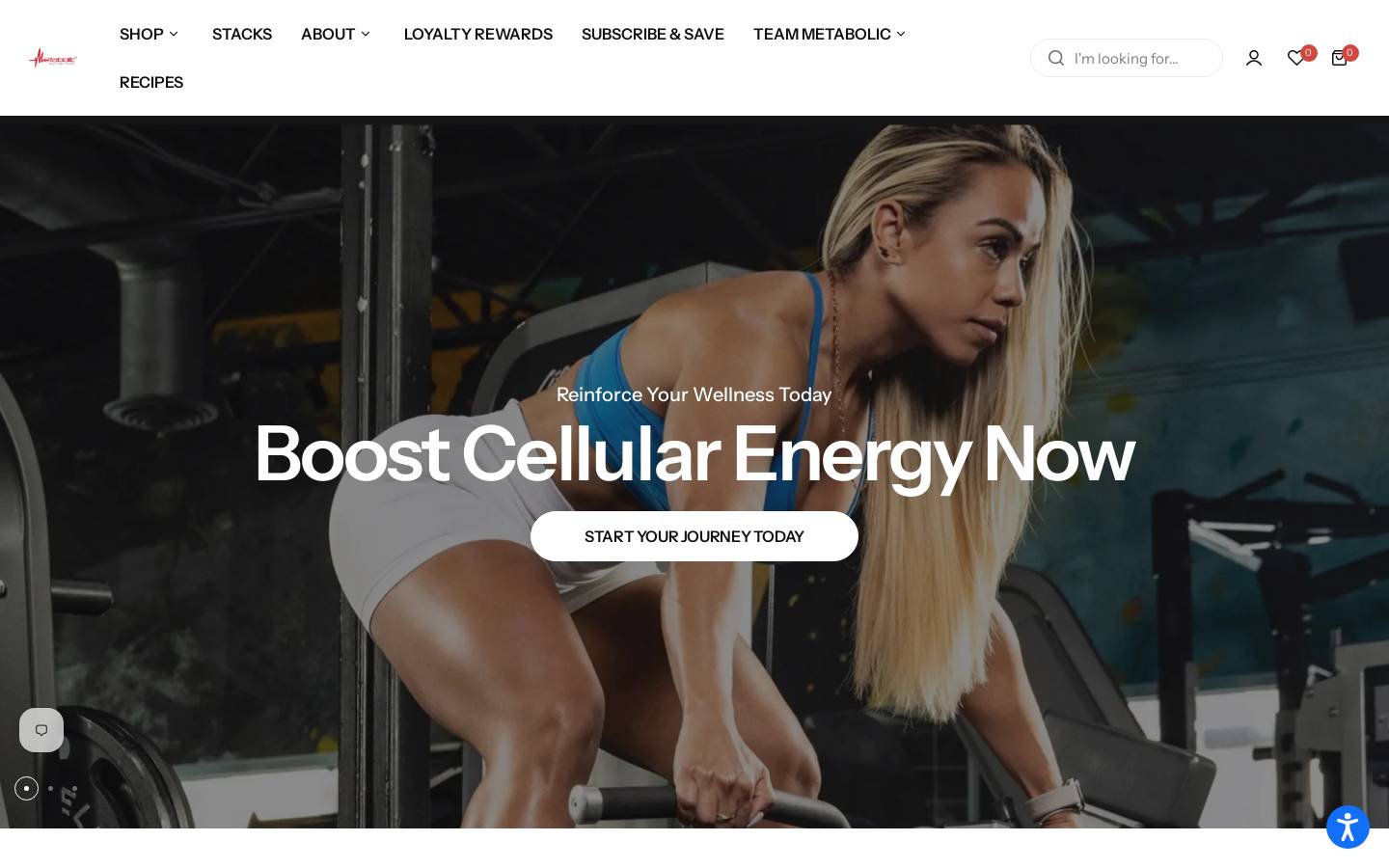 Metabolic Nutrition homepage screenshot