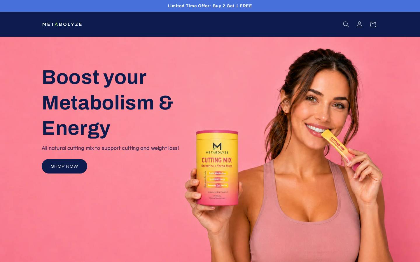 metabolyze.store homepage screenshot