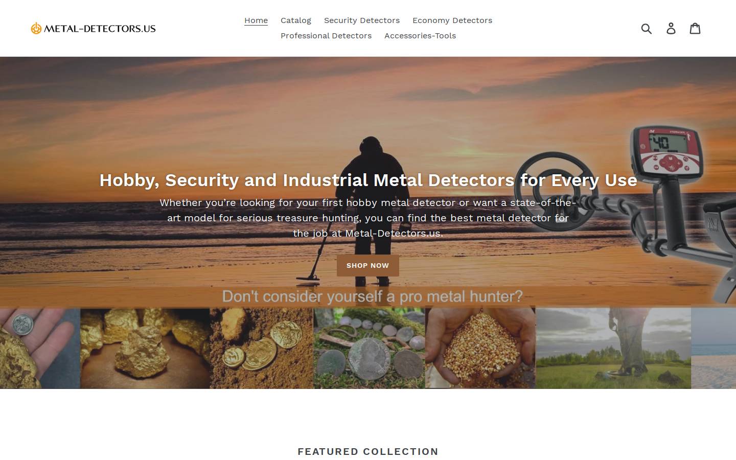 metal-detectors.us homepage screenshot