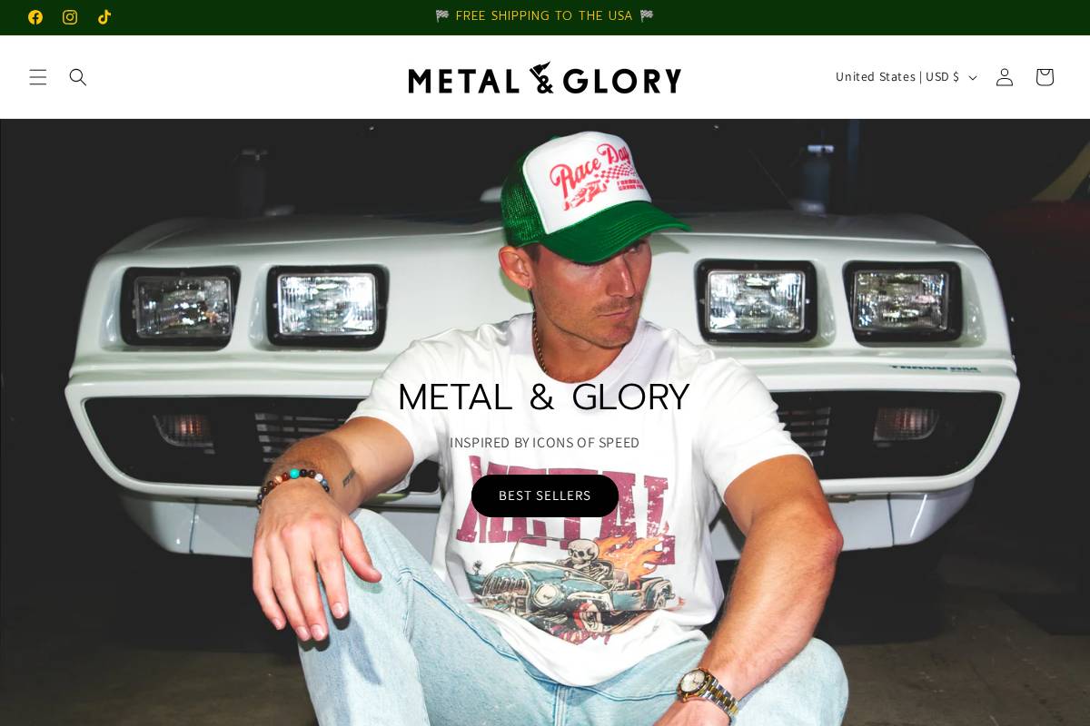 metalandglory.com homepage screenshot