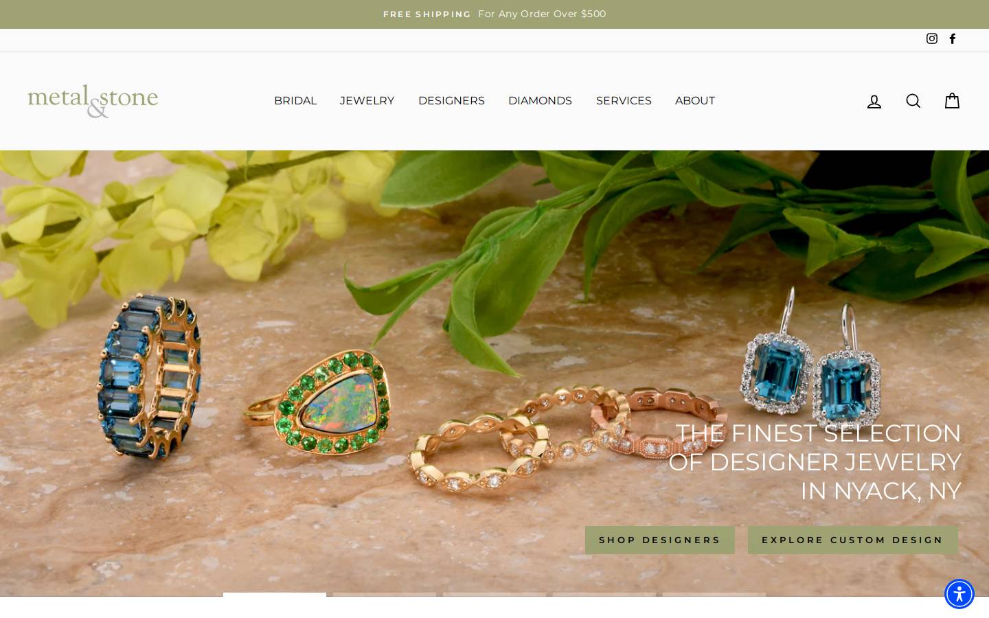 metalandstonejewelers.com homepage screenshot