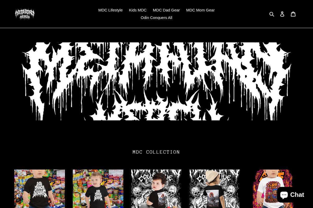 metaldadmerch.com homepage screenshot