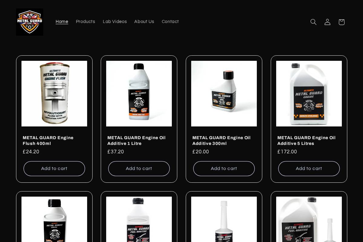 metalguard.co.uk homepage screenshot